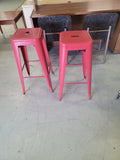 STOOL-METAL RED STOOL 10EA / 15 FOR PAIR
