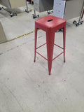 STOOL-METAL RED STOOL 10EA / 15 FOR PAIR