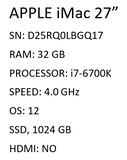 APPLE iMac 27"