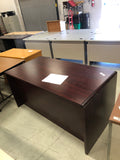 Dark red 5 drawer desk