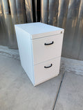 2 Drawer White Filing Cabinet