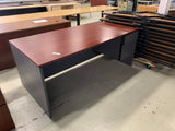Grey/Red 2 drawer Desk
