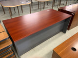 Grey/Red 2 drawer Desk