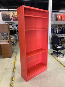 Red Metal Bookcase D12" x W36" x H78"
