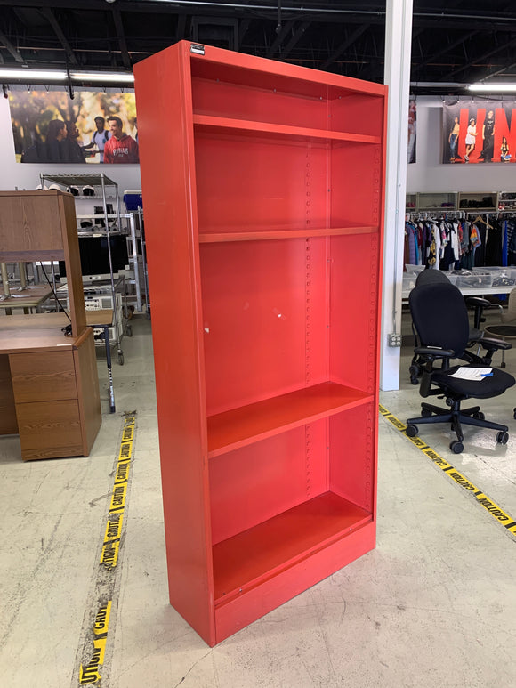 Red Metal Bookcase D12