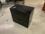 Black 2 Drawer Lateral File Cabinet