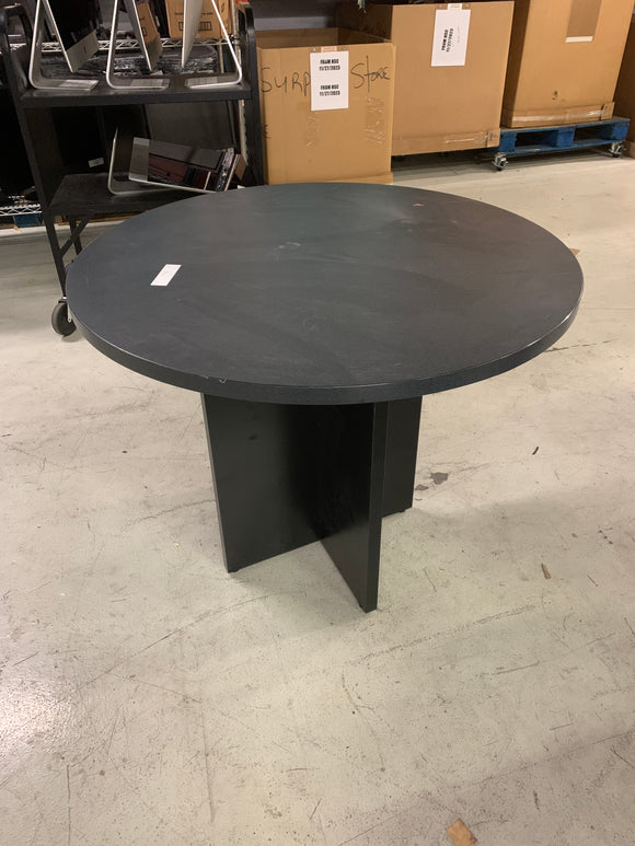 Black Wooden Round Table
