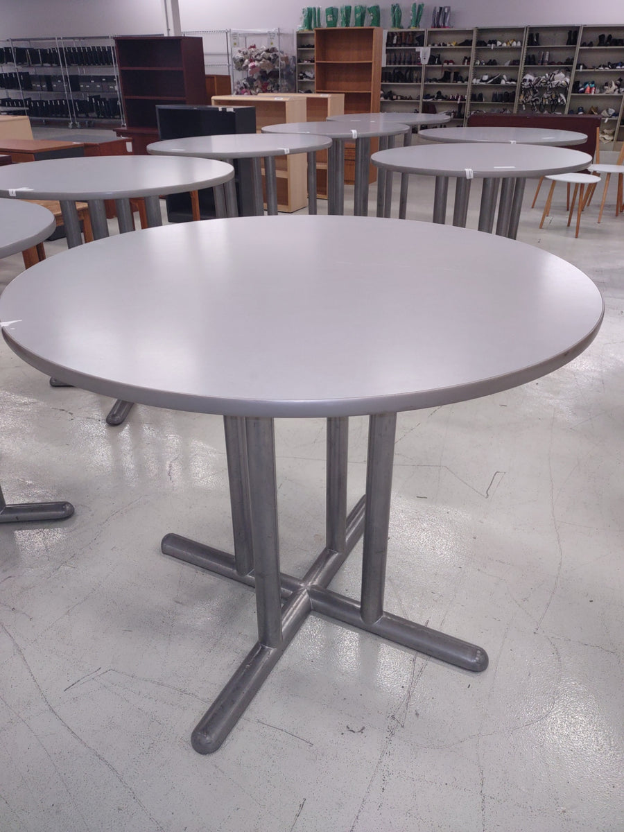 Table-Round-gray-metal – UNLV Surplus Center