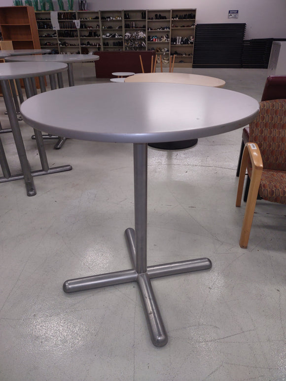 Table-36 inch-round-gray-metal