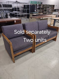 Loveseat-Fabric W/Wood-2units sold separately