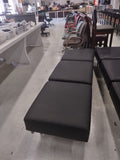 Vinyl 3-Seat Couch -2 Unites for sale- 3 part square seating in a row. In the color black.