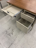 Wood Top Metal Desk