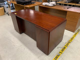 Wooden Desk With Drawers and Additional Storage