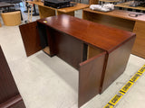 Wooden Desk With Drawers and Additional Storage