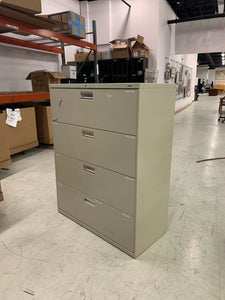 HON 4 Drawer Metal Lateral File Cabinet D19" x W42" x H53
