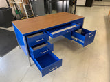 Blue Metal Desk D30" x W60" x H29"