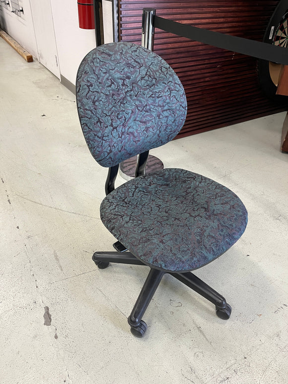 Rolling Blue Fabric Chair DRC