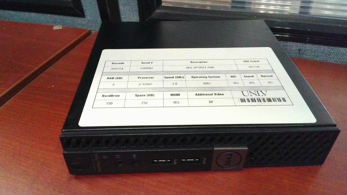 DELL OPTIPLEX micro – UNLV Surplus Center