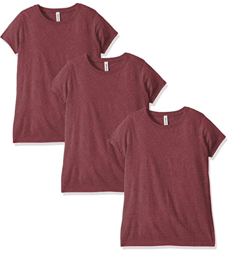 AquaGuard Women's Fine Jersey Longer Length T-Shirt, Vintage Burgundy, X-Small
