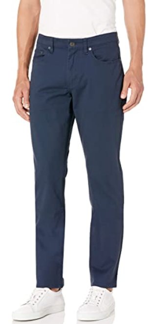 Amazon Essentials Men's Slim-Fit 5-Pocket Stretch Twill Pant, Navy, 31W x 32L